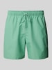 Tommy Hilfiger Regular Fit Badeshorts mit Label Stitching Gruen