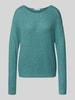 Christian Berg Woman Gebreide pullover met extra brede schouders Aquablauw