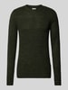 Jack & Jones Strickpullover mit Rundhalsausschnitt Modell 'LEWIS' Dunkelgruen Melange