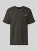 G-Star Raw T-shirt met labelprint Donkergrijs