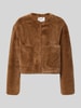 Rich & Royal Regular Fit Jacke aus Kunstfell Camel