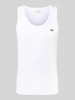 Lacoste Slim Fit Tank Top aus reiner Baumwolle Weiss