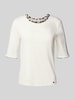 Marc Cain Regular Fit T-Shirt mit Animal-Print Offwhite