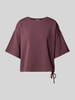 Christian Berg Woman Oversized Fit T-Shirt aus elastischem Material-Mix Aubergine