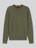 BOSS Orange Regular Fit Strickpullover aus Baumwoll-Kaschmir-Mix Khaki