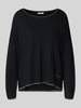 Liu Jo White relaxed fit pullover van viscosemix model 'MAGLIA CHIUSA' Black