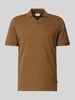 s.Oliver RED LABEL Regular Fit Poloshirt aus Baumwoll-Mix Schoko