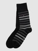 Tommy Hilfiger Skarpety z detalem z logo w zestawie 2 szt. model ‘DUO STRIPE SOCK’ Czarny