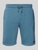Blend Korte regular fit sweatshorts met labelpatch Rookblauw