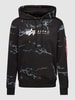 Alpha Industries Hoodie mit Label-Print Black