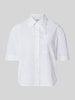 s.Oliver RED LABEL Regular Fit Kurzarmbluse aus reiner Baumwolle Weiss