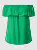 ICHI Off shoulder-blouseshirt van viscose, model 'Marrakech' Groen