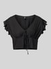 Only Relaxed Fit Top aus Viskose-Mix Modell 'ZEVEN' Black