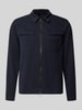 Zuitable Regular fit overshirt met viscosemix model 'Taylor' Marineblauw