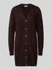 Christian Berg Woman Cardigan mit V-Ausschnitt und Knopfleiste Schoko