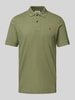 Replay Regular Fit Poloshirt mit Logo-Stitching Oliv