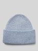 Profuomo Beanie mit breitem Umschlag Hellblau Melange