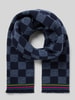 PAUL SMITH Sjaal van lanawolmix met structuurmotief Marineblauw