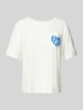 Oui T-Shirt mit Brusttasche Dunkelblau