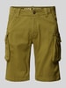 Alpha Industries Regular Fit Cargoshorts mit Label-Stitching Modell 'CREW SHORT' Oliv