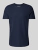 MCNEAL T-shirt met geribde ronde hals Donkerblauw