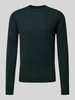 MCNEAL Strickpullover aus Lammwolle mit Label-Stitching Bottle Melange