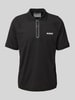 Guess Activewear Regular Fit Poloshirt mit Reißverschluss Modell 'JAISS' BLACK