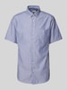 Eterna Modern fit zakelijk overhemd met streepmotief Marineblauw