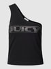 Juicy Couture Tanktop mit One-Shoulder-Träger Modell 'DIGI' Black