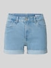 Vero Moda Regular Fit Shorts aus Baumwoll-Mix Modell 'LUNA' Jeansblau
