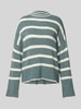 Only Comfort fit gebreide pullover met brede ribboordjes  Rietgroen