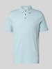 CK Calvin Klein Relaxed Fit Poloshirt mit Logo-Stitching Modell 'SUPIMA' Hellblau