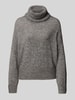 ICHI Regular Fit Strickpullover mit Alpaka-Anteil Modell 'IHKAMARA' Dunkelgrau