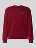 Calvin Klein Jeans Sweatshirt mit Label-Stitching Bordeaux