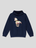s.Oliver RED LABEL Hoodie mit Motiv-Print Marineblau