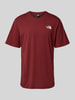 The North Face T-shirt z nadrukiem z logo Ciemnoczerwony