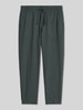 Marc O'Polo Relaxed Fit Hose aus Baumwolle-Leinen-Mix mit Tunnelzug Modell 'BELSBO' Oliv