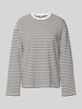 PIECES Regular Fit Langarmshirt aus Baumwoll-Mix Modell 'ADIE' Black