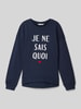 Mango Sweatshirt mit Label-Print Modell 'dublini' Marine