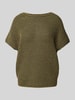 s.Oliver BLACK LABEL Loose Fit Strickpullunder mit überschnittenen Schultern Khaki