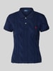 Polo Ralph Lauren Regular fit poloshirt met kabelpatroon en logostitching Marineblauw