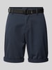 Tom Tailor Denim Regular Fit Chinoshorts mit Gürtel Dunkelblau