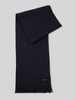 BOSS Sjaal van zuivere scheerwol Donkerblauw