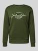 Jack & Jones Sweatshirt mit Label-Print Modell 'FERRIS' Dunkelgruen