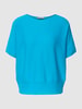 Drykorn Oversized T-shirt in gebreide look, model 'SOMELI' Oceaanblauw