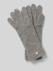 Fraas Kasjmier handschoenen met labelapplicatie Middengrijs