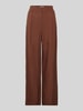Christian Berg Woman Selection Wide Leg Bundfaltenhose mit Gürtelschlaufen Schoko