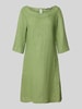 ZABAIONE Linnen jurk met ronde hals, model 'Le44tizia Lichtgroen