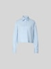 Closed Cropped Hemdbluse mit Umlegekragen Hellblau