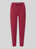 ICHI Slim Fit Hose mit Viskose-Anteil Modell 'KATE' Bordeaux